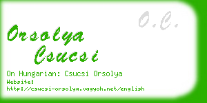 orsolya csucsi business card